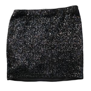 Express black sequin mini skirt NWT medium